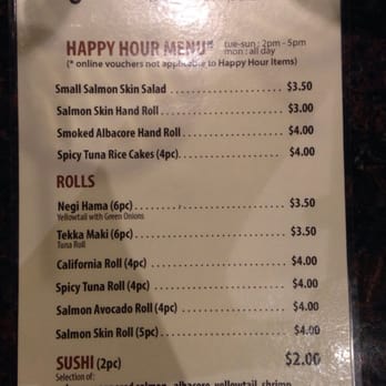 Sushi World - happy hour menu 2 - Sushi Bars Near Me - Cypress, California