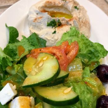 The Basha Cuisine - Side salad with hummus - Middle Eastern Near Me - Overland Park, Kansas The Basha Cuisine - Side salad with hummus - Middle Eastern Near Me - Overland Park, Kansas