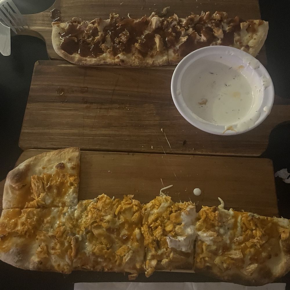 Flat bread pizzas Flat bread pizzas
