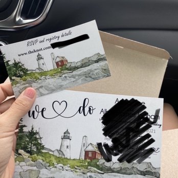 Staples - My gorgeous wedding invites. Color/quality and cutting is amazing!! - Printing Services Near Me - Titusville, Florida