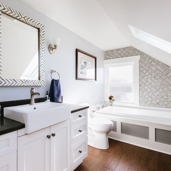 The Phinery - Gray Mosaic Tile in Master Bathroom Design - Home Decor Near Me - Seattle, Washington The Phinery - Gray Mosaic Tile in Master Bathroom Design - Home Decor Near Me - Seattle, Washington