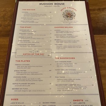 Hudson House - Menu - American Near Me - Dallas, Texas Hudson House - Menu - American Near Me - Dallas, Texas