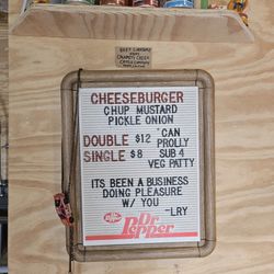 Incredible Burger - The menu, if you want to memorize it!