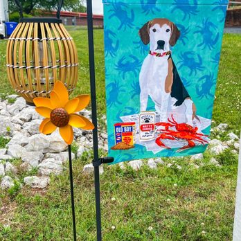 Sara England Designs - Custom made Foxhound garden flag - Home Decor Near Me - Rehoboth Beach, Delaware Sara England Designs - Custom made Foxhound garden flag - Home Decor Near Me - Rehoboth Beach, Delaware