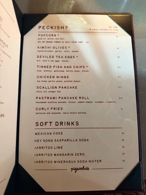 Menu photo 2 Pigeonhole Honolulu, HI