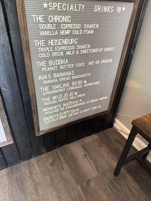 Menu photo 5 Chronic Coffee Indianapolis, IN