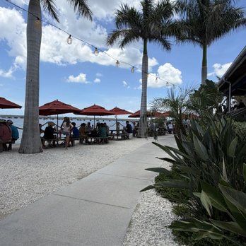 Salt Shack On The Bay - Seating area by the water - Seafood Near Me - Tampa, Florida Salt Shack On The Bay - Seating area by the water - Seafood Near Me - Tampa, Florida