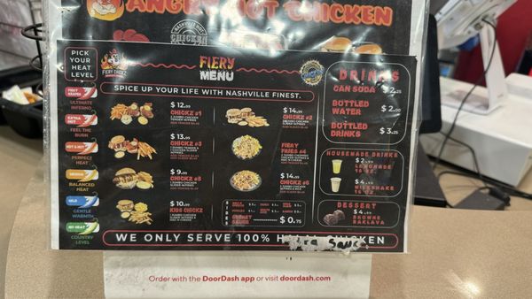 Menu photo 1 The Angry Hot Chicken San Jose, CA Menu photo 1 The Angry Hot Chicken San Jose, CA