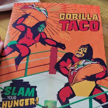 Gorilla Taco - Their menu reminds me of a comic book. It's well laid out and easy to navigate with lots of delicious options. - Tacos Near Me - Pigeon Forge, Tennessee Gorilla Taco - Their menu reminds me of a comic book. It's well laid out and easy to navigate with lots of delicious options. - Tacos Near Me - Pigeon Forge, Tennessee