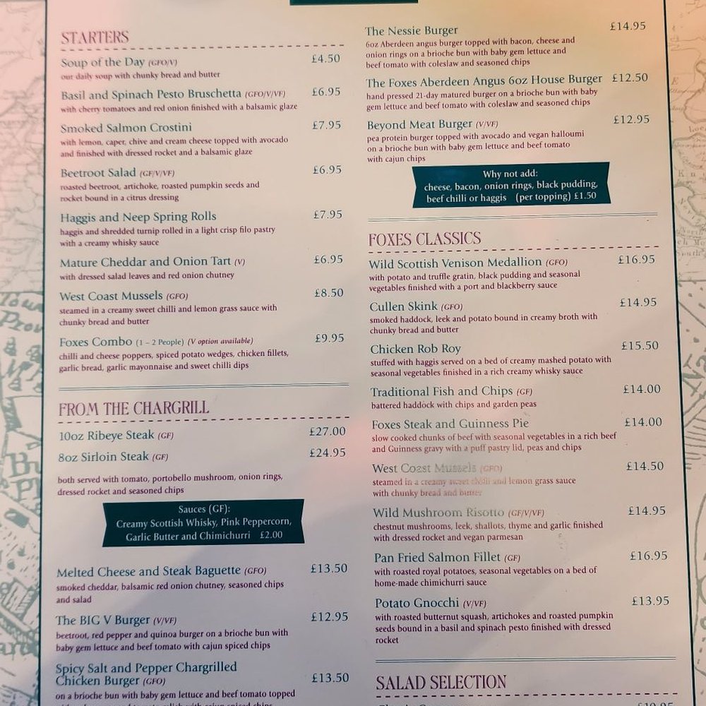 Johnny Foxes - Menu - British Near Me - Inverness, HLD Johnny Foxes - Menu - British Near Me - Inverness, HLD