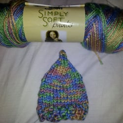 Preemie hat I made from yarn I bought at Joann's.