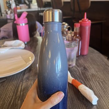 Taste Cafe - Here is my sealed water bottle that is not allowed on the table. - Breakfast & Brunch Near Me - Half Moon Bay, California