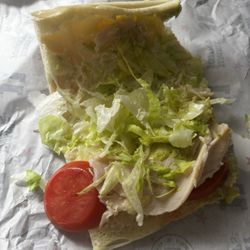 Jimmy John's - As you can see, the sandwich looks nothing like the advertisement.