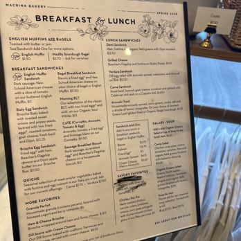 Macrina Bakery & Cafe - Menu - Bakeries Near Me - Seattle, Washington