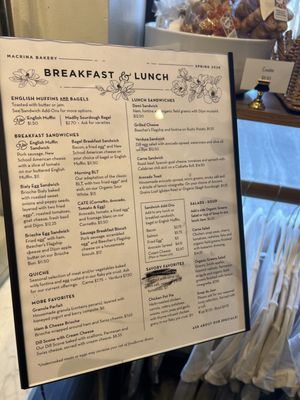 Menu photo 2 Macrina Bakery & Cafe Seattle, WA