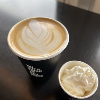 Press Coffee - McCormick - Latte and puppy cup - Coffee & Tea Near Me - Scottsdale, Arizona