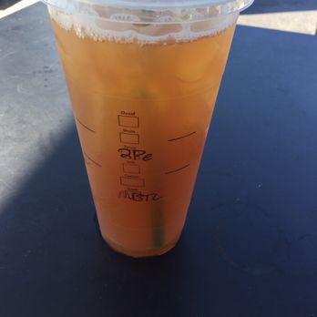 Starbucks - mango black tea lemonade with 2 pumps of peach...delightful :) - Coffee & Tea Near Me - Wilmington, Delaware Starbucks - mango black tea lemonade with 2 pumps of peach...delightful :) - Coffee & Tea Near Me - Wilmington, Delaware