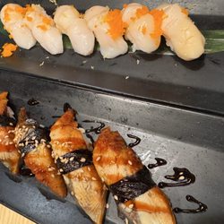 Scallop and unagi