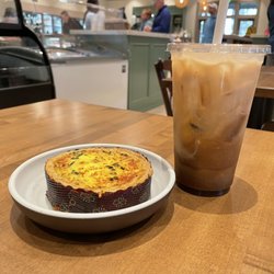 The Nest Market And Cafe - Quiche Lorraine and iced coffee