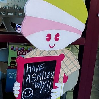 Menchies - Little Menchie's character wishing you a "Smiley Day!!" So stinkin' cute! - Ice Cream & Frozen Yogurt Near Me - Riverbank, California