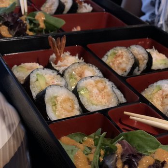 Edohana Sushi - Close-up of the Tempura Bento Box (IG:@samxfoodie) - Japanese Near Me - Flower Mound, Texas