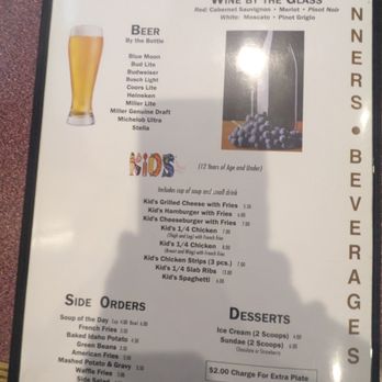 Chick-A-Dee Restaurant - Menu 09/2024 - Diners Near Me - Wilmington, Illinois
