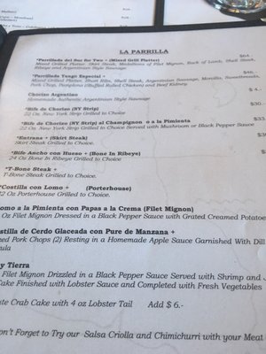Menu photo 5 Sur Argentinian Steakhouse Huntington, NY