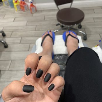 Br Nails - Gel manicure and standard pedicure. They have matching matte finish top coats for regular polish as well! - Nail Salons Near Me - Indianapolis, Indiana