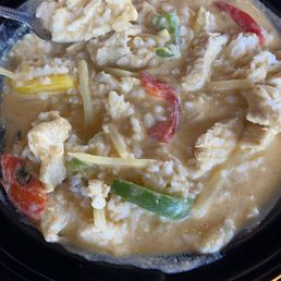 Red curry chicken and Jasmine rice