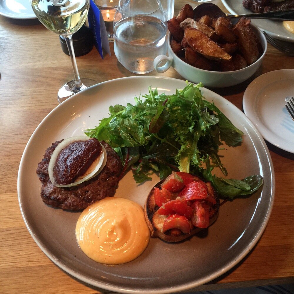 Fish & Cow - Fish & Cow interpretation of an Angus burger for lunch. - Brasseries Near Me - Stavanger, 11 Fish & Cow - Fish & Cow interpretation of an Angus burger for lunch. - Brasseries Near Me - Stavanger, 11