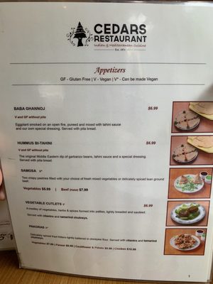 Menu photo 4 Cedars in University District Seattle, WA