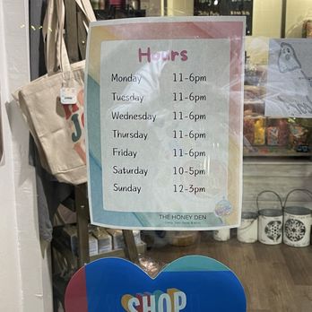 The Honey Den - Hours - Candy Stores Near Me - West Branch, Iowa The Honey Den - Hours - Candy Stores Near Me - West Branch, Iowa
