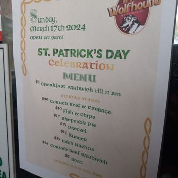 Irish Wolfhound - Menu - Irish Near Me - Surprise, Arizona Irish Wolfhound - Menu - Irish Near Me - Surprise, Arizona