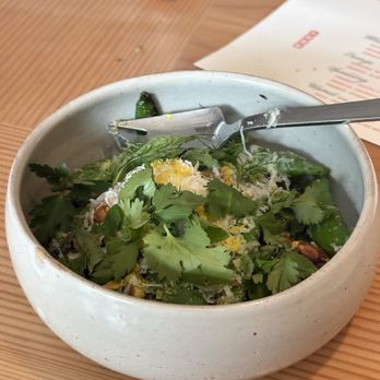 Rosy - Snap Peas ($16) -- with pickled feta, pistachios, and mint / gluten free - Modern European Near Me - Cleveland, Ohio Rosy - Snap Peas ($16) -- with pickled feta, pistachios, and mint / gluten free - Modern European Near Me - Cleveland, Ohio