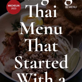 Soothr - Front page of their online menu - Thai Near Me - New York, New York