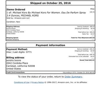 Michael Kors - Horrific damage by Micheal Kors - Outlet Stores Near Me - Carlsbad, California