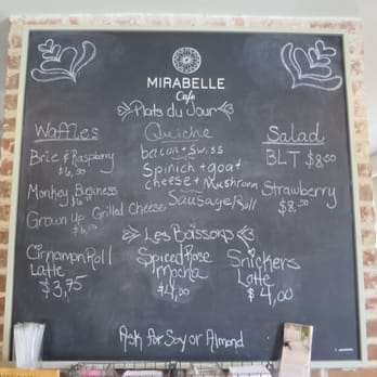 Mirabelle Savannah - Specials Board - Coffee & Tea Near Me - Savannah, Georgia Mirabelle Savannah - Specials Board - Coffee & Tea Near Me - Savannah, Georgia