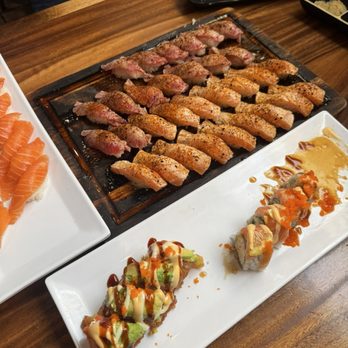 Miyagi Ayce Sushi - cajun salmon sashimi, I Love Salmon, Crispy Rice - Sushi Bars Near Me - San Bernardino, California Miyagi Ayce Sushi - cajun salmon sashimi, I Love Salmon, Crispy Rice - Sushi Bars Near Me - San Bernardino, California