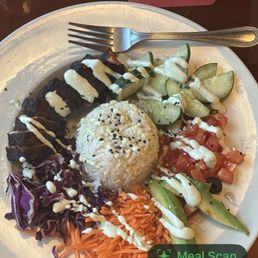 Burned "seared" ahi in the dish  Seared Ahi*