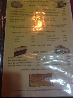 Menu photo 1 Casa Raspu Mairena del Aljarafe, SE