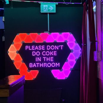 Glitch Bar & Games Room - a neon sign that says please don't do coke in the bathroom - Bars Near Me - Vancouver, British Columbia Glitch Bar & Games Room - a neon sign that says please don't do coke in the bathroom - Bars Near Me - Vancouver, British Columbia