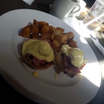Thyme Square Cafe - Five-star Canadian bacon and a homemade English muffin make for a really great eggs Benedict. - Breakfast & Brunch Near Me - Quincy, Illinois Thyme Square Cafe - Five-star Canadian bacon and a homemade English muffin make for a really great eggs Benedict. - Breakfast & Brunch Near Me - Quincy, Illinois