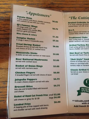 Menu photo 2 Q's Duke On Liberty Lancaster, PA Menu photo 2 Q's Duke On Liberty Lancaster, PA