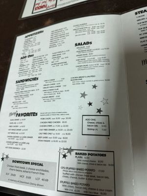 Menu photo 5 Mary's Cafe Strawn, TX