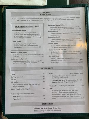 Menu photo 6 Tognazzini's Dockside Morro Bay, CA
