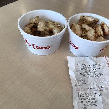 El Pollo Loco - Be advised 2 cups were the served chicken. - Mexican Near Me - San Diego, California El Pollo Loco - Be advised 2 cups were the served chicken. - Mexican Near Me - San Diego, California