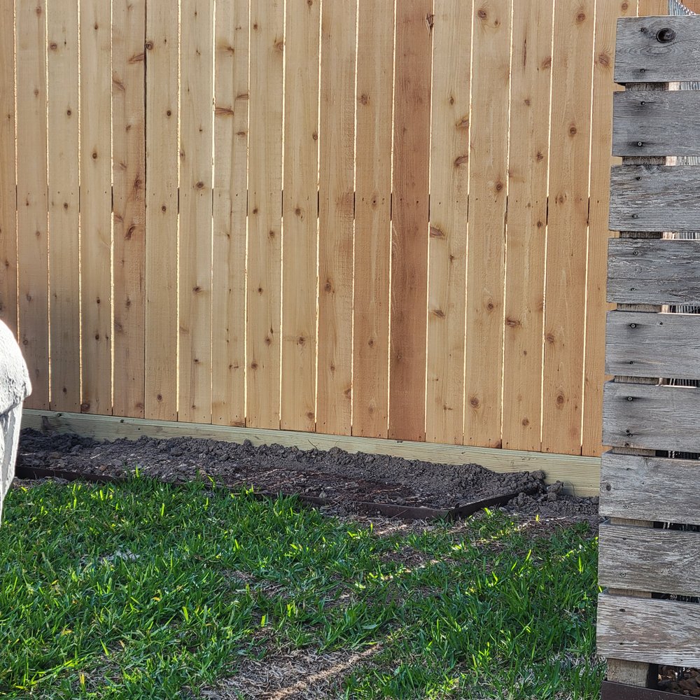 small portion of our new fence.