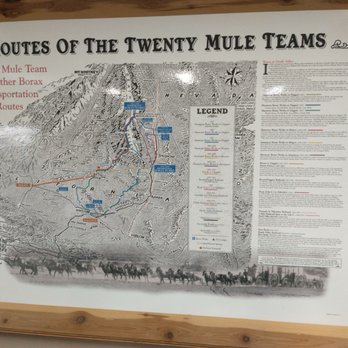 Boron Aerospace Museum - Interesting map of the 20 mule teams routes through the desert. - Museums Near Me - Boron, California