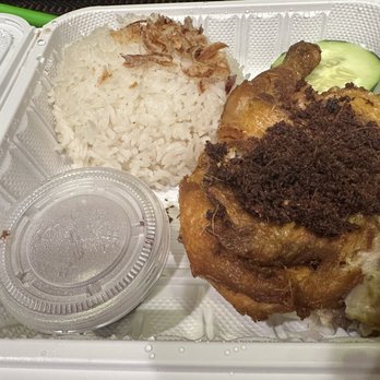 Borneo Eatery - Nasi Ayam Penyet with coconut rice - Indonesian Near Me - Alhambra, California
