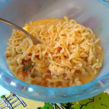 Arirang - Free delivery deal on DoorDash tonight; decided to try Korean food from Arirang. Egg and cheese ramen, with chicken. - Korean Near Me - Buffalo, New York